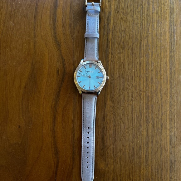 Fossil Women's Rose Gold Watch with Tan Leather Strap - Picture 2 of 3